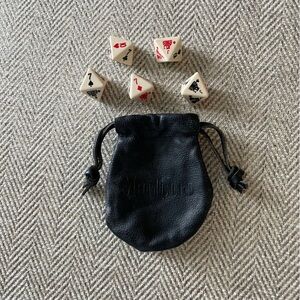 Vintage Marlboro Leather Pouch with six sided dice